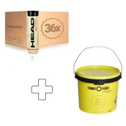 Head Instinct 36 Tubi Da 4 Nel Cartone, In Aggiunta Secchiello Per Palline, Rotondo