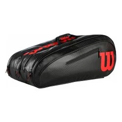 Wilson Elite Borsa Per Racchetta Da 15 Edizione Speciale - Nero, Rosso